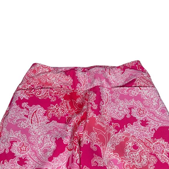 IBKUL Pascha Pants Women’s 4 Pink Baroque Floral Paisley Golf Active Pockets - Picture 3 of 11